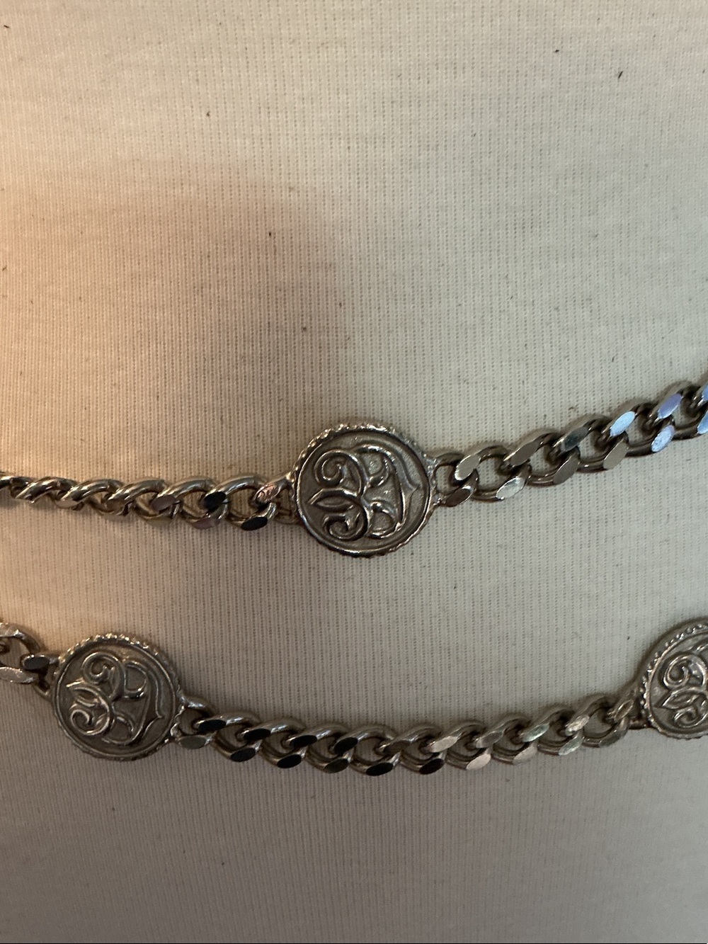 Layered Silver Coin Chain Waist Belt - Picture 4 of 5
